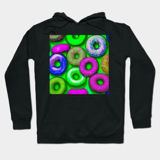 Colorful Donuts Green Hoodie